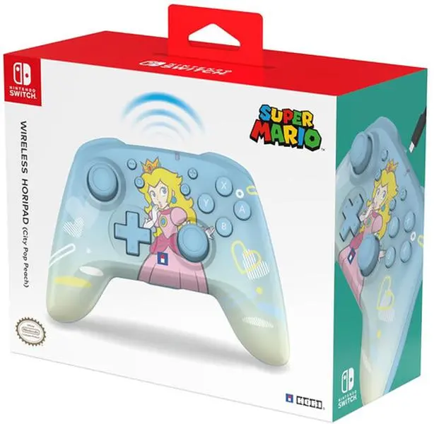 Switch Accessory:  Wireless Controller - HORI-Pad - City Pop Peach:  Officially Licensed by Nintendo  [GAMES ACCESSORIES] Controller