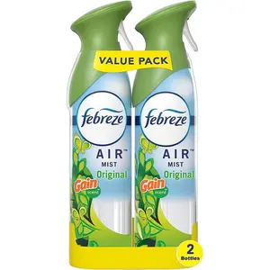 2 Pack Air Mist Air Freshener Spray, Odor-Fighting Room Spray, Gain Original Scent, 8.8oz
