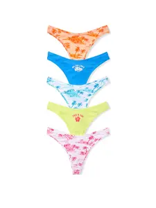 Victoria's Secret PINK Women's Cotton Thong Underwear, Panties for Women, Multi Pack (XS-XXL)