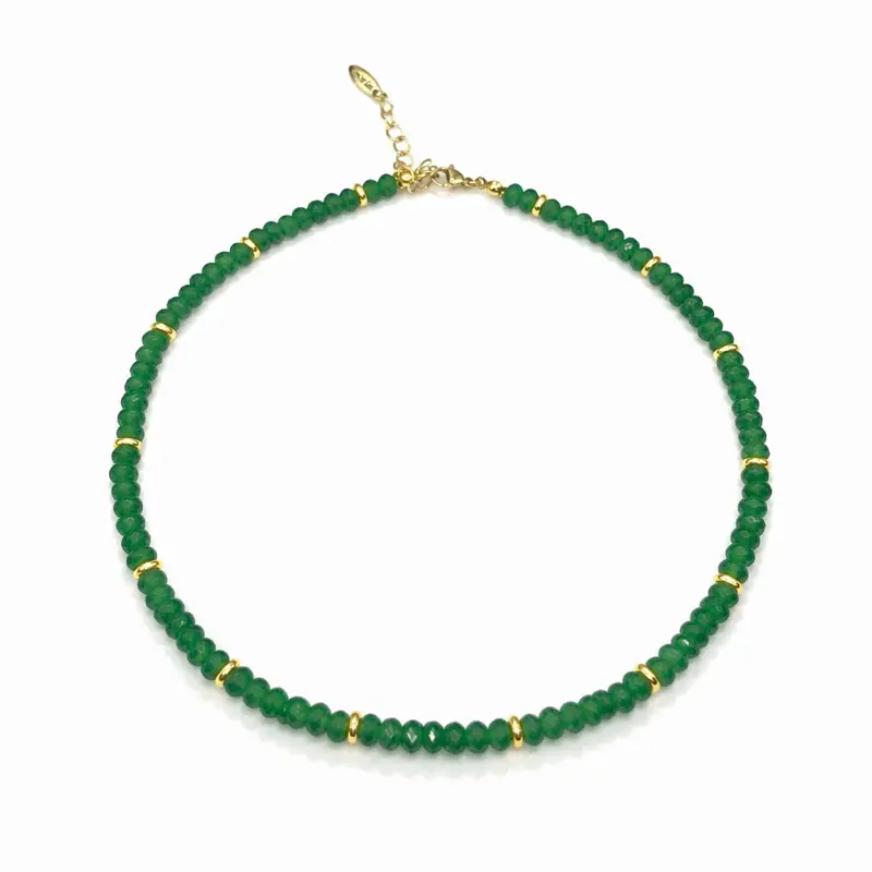 Aventurina #14 verde collar