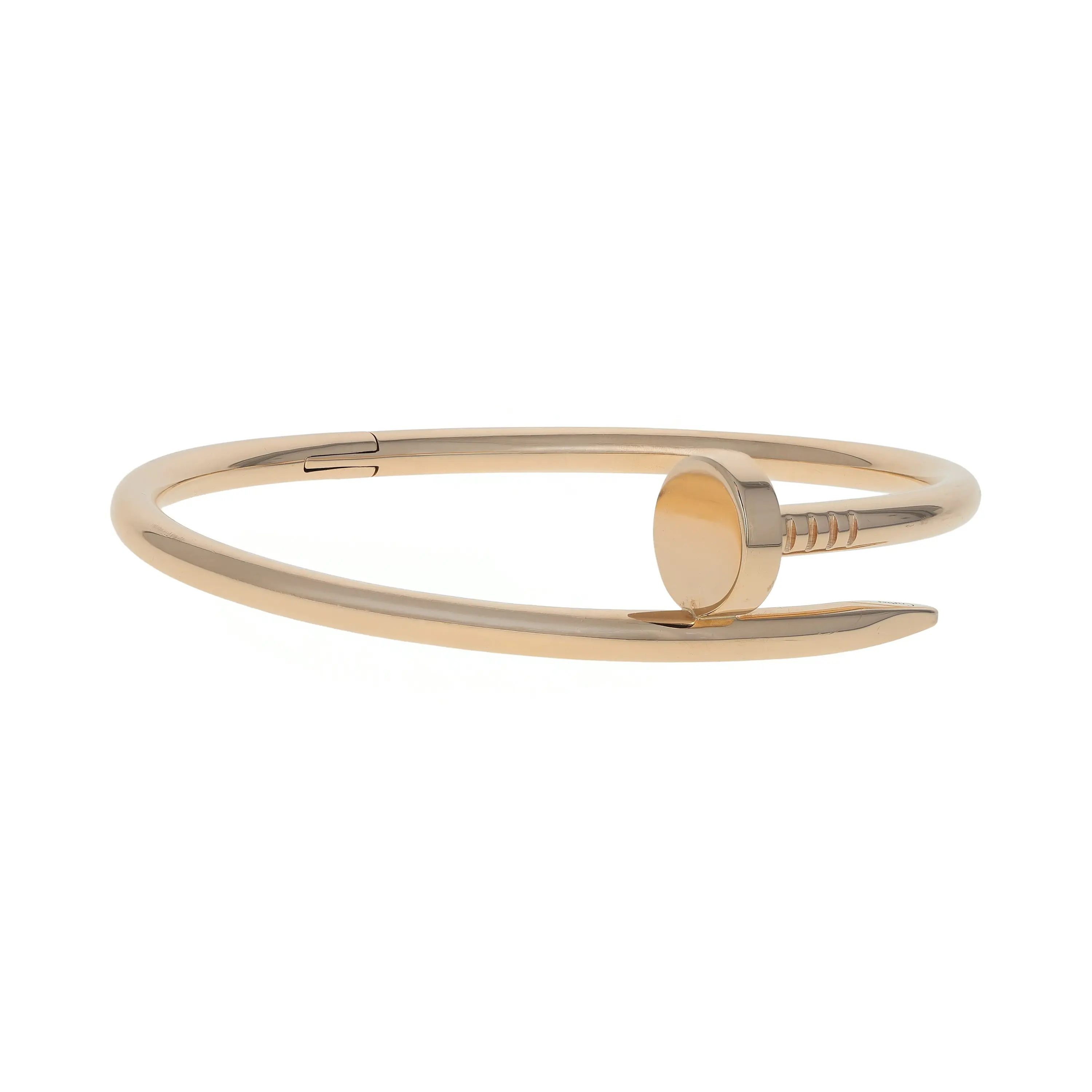Pre-owned Cartier Juste Un Clou Bangle Bracelet Size 17