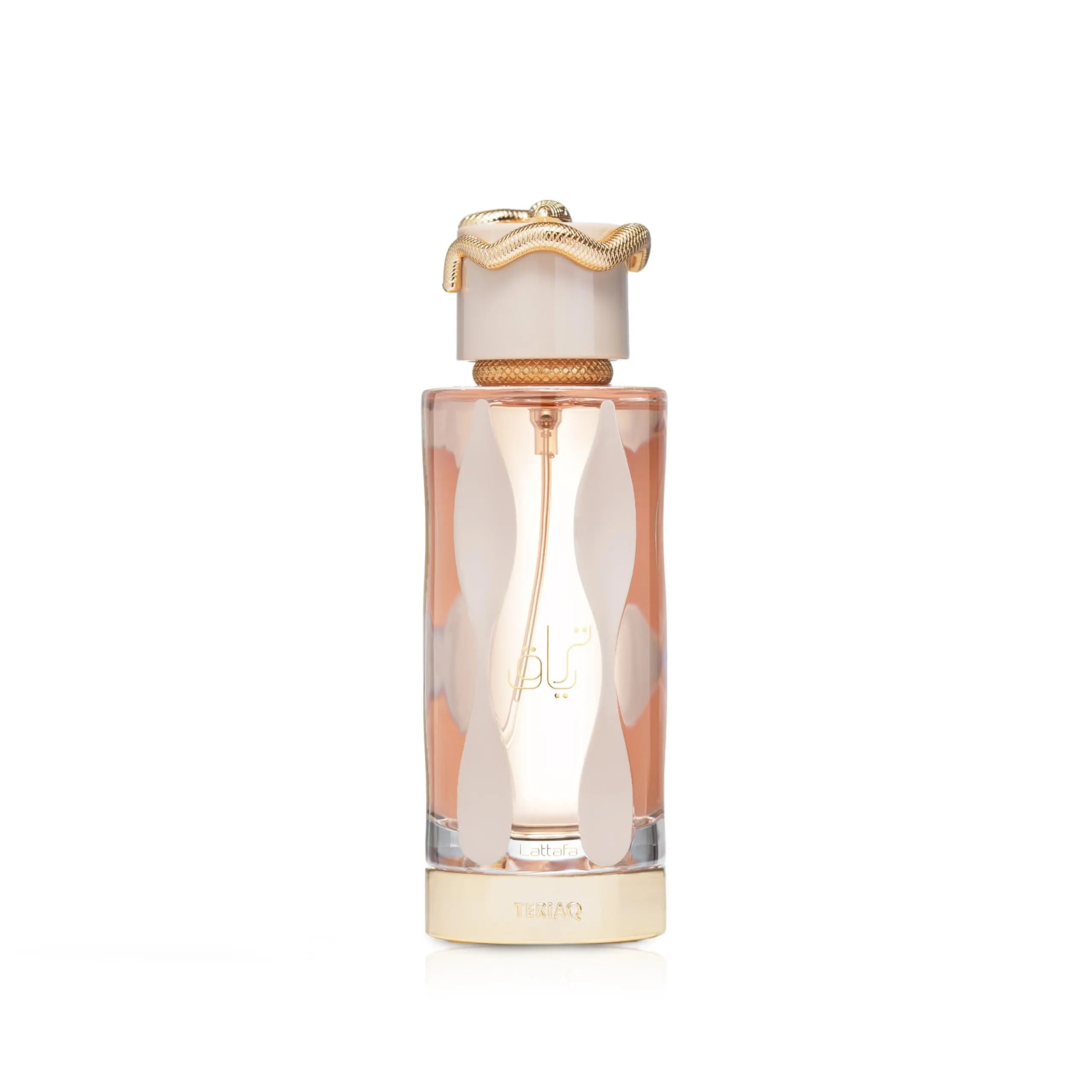 Lattafa Teriaq Eau De Parfum Unisex — Caramel, Bitter Almond, Apricot, 3.4 oz (100 ml) | pink pepper, caramel perfume, honey, bitter almond perfume, rhubarb, caramel bitter almond, bitter almond apricot, apricot pink pepper, apricot perfume, honey perfume