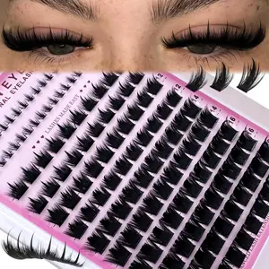 300D/200D/160D/120D Long 6-20mm Lash Spikes 238pcs/218pcs/198pcs Eyelash Clusters Volume Individual Lashes DIY Spiky Lash Extension Manga Cluster Eyelash Extensions Thick, Fluffy False Eyelashes Makeup Eyelashes Extension Volumized False Eyelashes