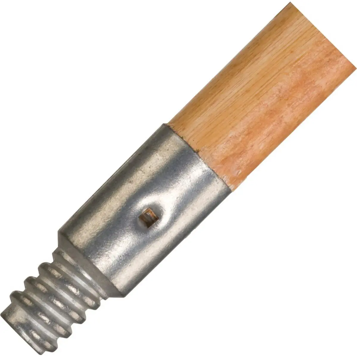 212 MAIN Commercial Wooden Broom Handle - 60 in Lacquered Finish, Metal-Reinforced, Durable Threaded Tip, for Brush Sweeping, Deck Scrubs (Case of 12)