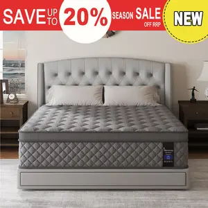 10"12" 14" Luxury Gel Memory Foam Hybrid 7 Zone Pocket Spring Twin Full Queen King Mattress In A Box Medium Firm For Motion Isolation, Edge Support