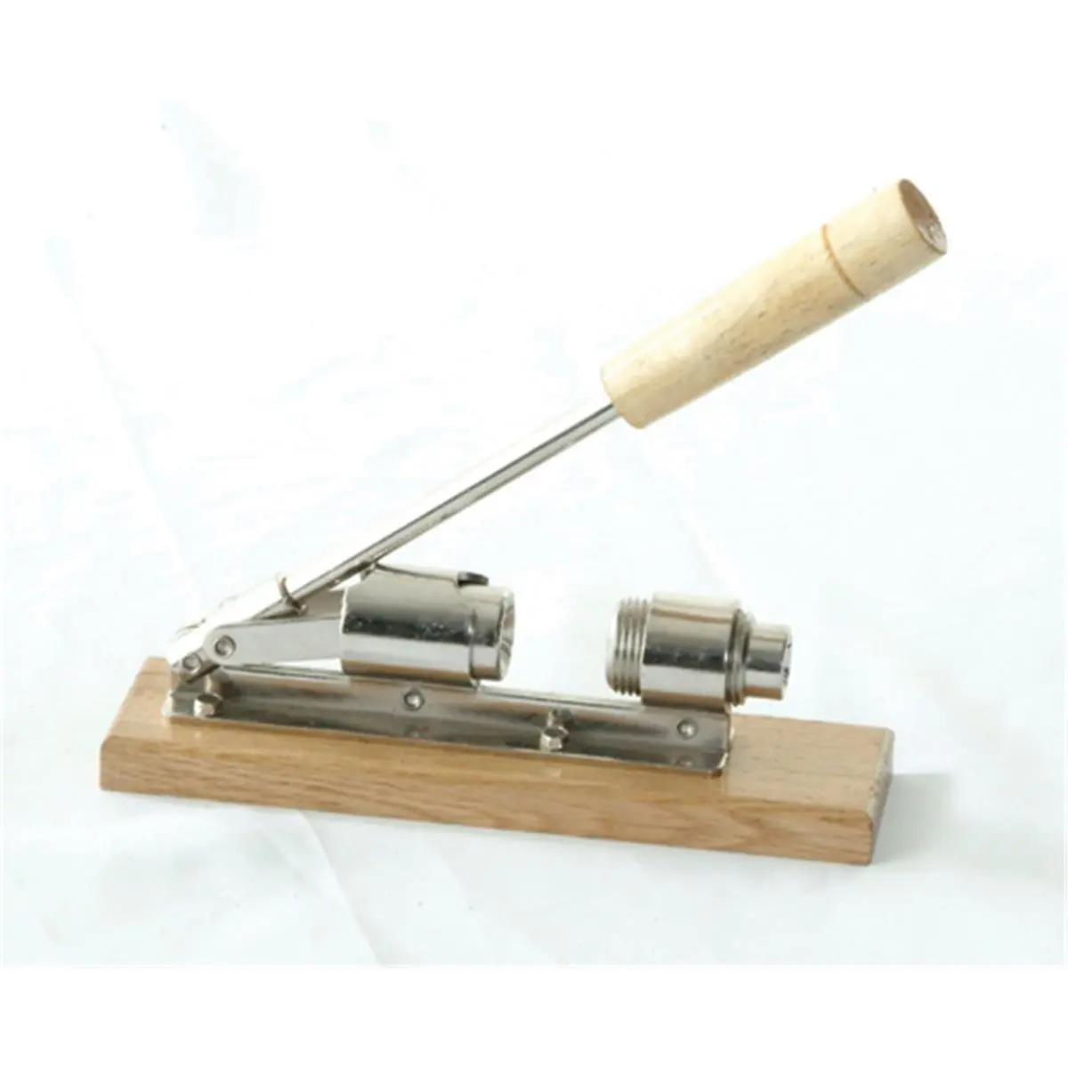 212 MAIN Kitchener Model 100 Precision-Machined Adjustable Steel Nutcracker - 8 in Long, 2.5 in Wide, Hardwood Base, Wooden Handle, Best-Selling Tool for Pecans, Stay Intact Meat Prep (Kitchen Utensil Gadget)