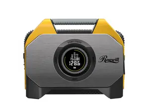 Rosewill Vortex RS6C Cordless Tire Inflator Portable Air Compressor, 160 PSI Air Pump for Car Tires with 15600mAh Battery, 100% Duty Cycle & Dual Cylinder, Air Pump for Heavy-Duty Vehicle, Orange