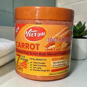 Papaya & Carrot Natural Body Scrub Set – Exfoliating & Skin Nourishing Body Care