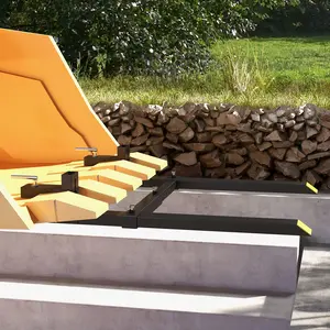 Heavy Duty 60" Clamp-On Pallet Forks for Tractor Loader Buckets Adjustable Stabilizer Bar – Durable Steel Construction – Wide Compatibility Ideal for Material Handling and Skid Steer Applications