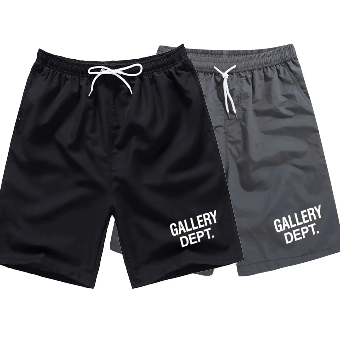 GALLERY DEPT shorts Men's and women's  sports Casual shorts letter print logo beach pants Fitness Training shorts  Fitness Training shorts high street drawstring casual pants
