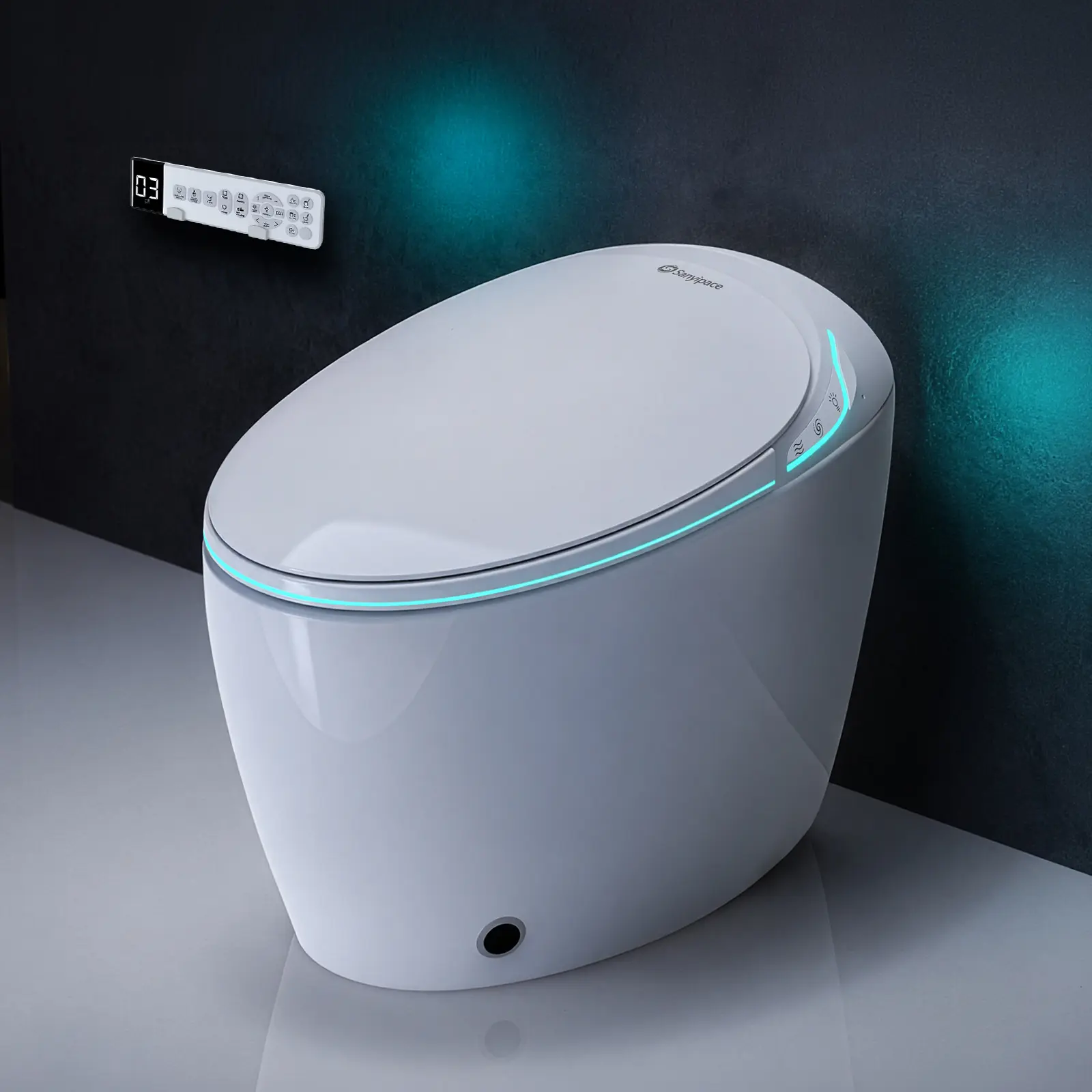 Sanyipace  Smart Toilet, UV Sterilization, Auto Deodorization, Heated Seat, Auto Flush, Bidet Toilet for Bathroom
