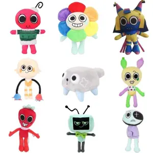 Dandy's World Plush Cute Dandy World Scrap Stuffed Horror Game Goob Pebble Plushie Soft Pillow Doll Kawaii Room Decor Toy