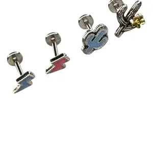 16G Flatback Cartilage Ear Piercings 4 pack