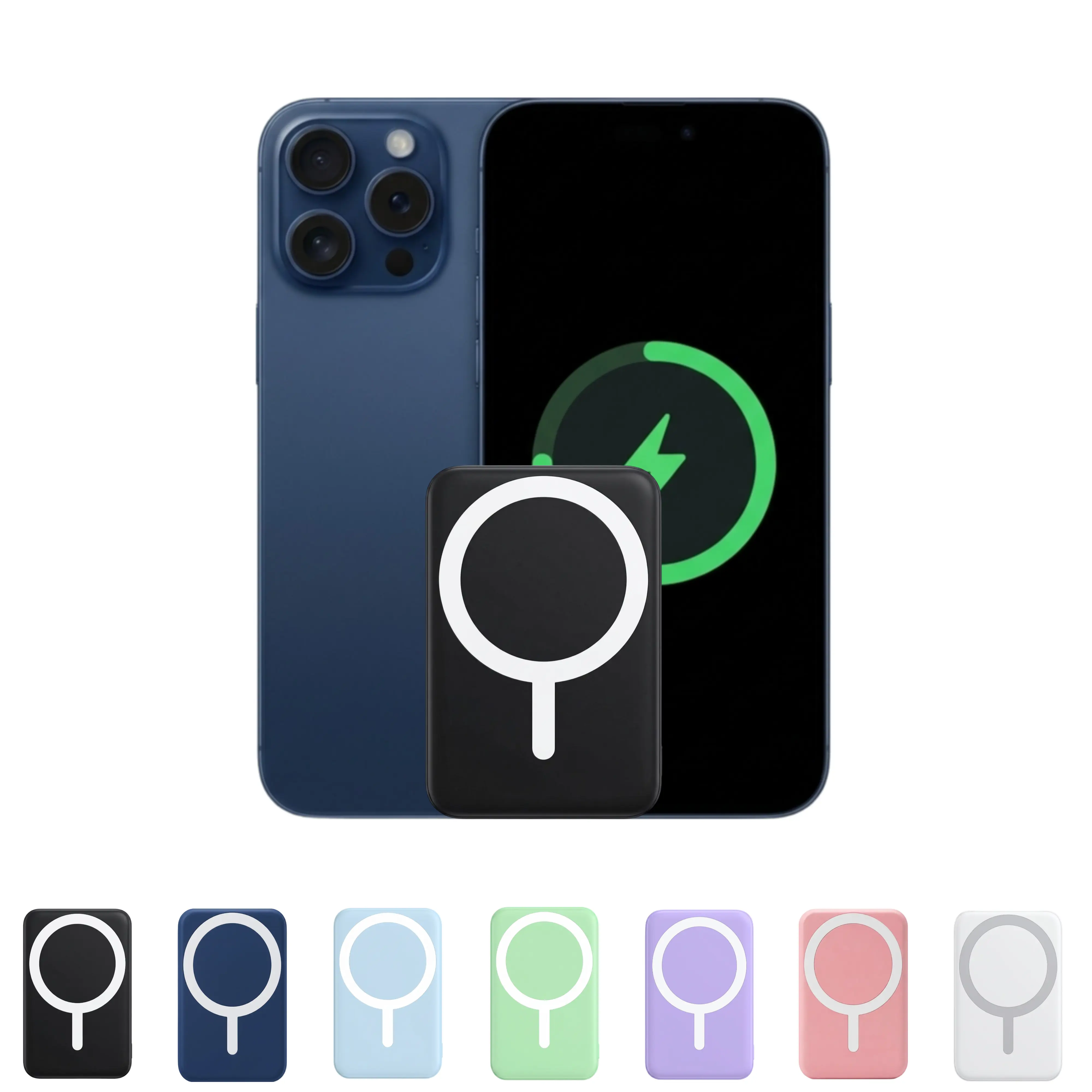 Podoru power bank portable charger power bank power bank charger magnetic power bank 5000mAh Magnetic Power Bank  Wireless Fast Charger for iPhone 12–17 Pro/Pro Max, Compact Portable Battery Pack lithium ion travel essential usb type daily use