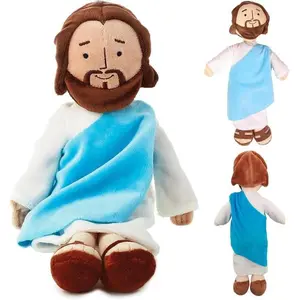 13 Inch Soft Jesus Plush Toy Religious Stuffed Ornament for Baptism & Christmas Gift Faithful Families Ultra-Soft PP Cotton Safe for Kids Adults