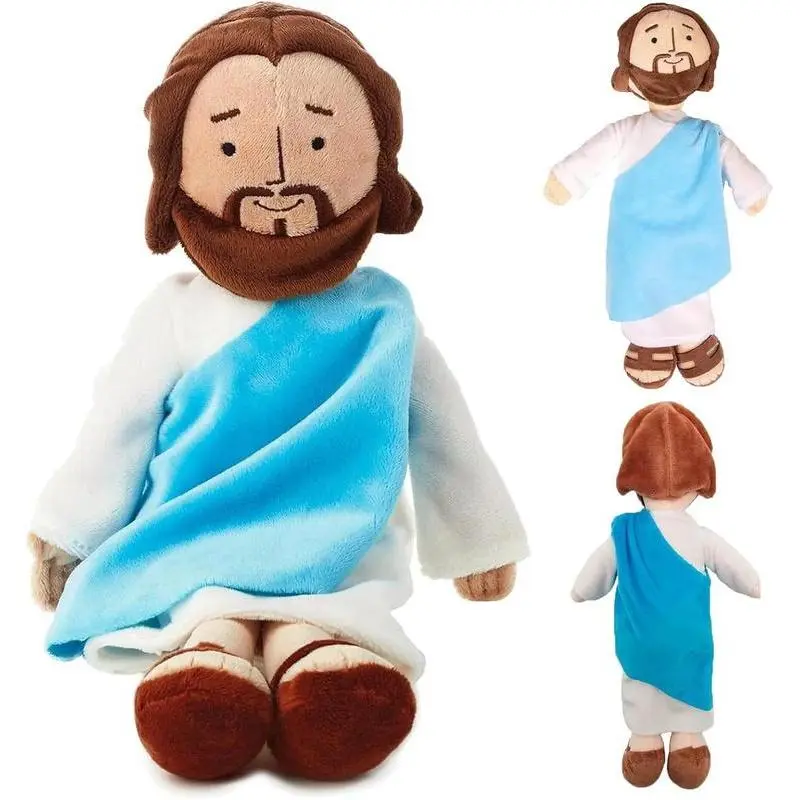 13 Inch Soft Jesus Plush Toy Religious Stuffed Ornament for Baptism & Christmas Gift Faithful Families Ultra-Soft PP Cotton Safe for Kids Adults love