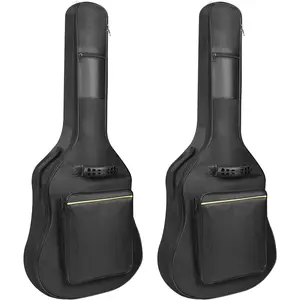 Guitar Bags, 2 Pack Guitar Gig Bag, 38 40 41 inch Electric Guitar Case,  Oxford Electric Guitar Gig Bag, Two Pockets, for Acoustic Classical Guitar, Ukulele, Bass Guitar(2 Pack)