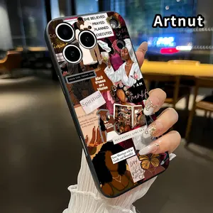 Black Woman's Odyssey Pattern Phone Case for iphone 17 Pro Max 16 Plus 15 14 13 12 11 Air XR E Liquid Silicone Anti-Drop Ultra Mobile Phone Thin Back Cover for Girl