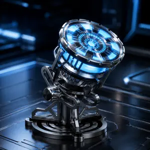 Arc Reactor LED Collectible Chest Light, Metal Superhero Core Display Prop with Wearable Light-Up Design & Gift Box