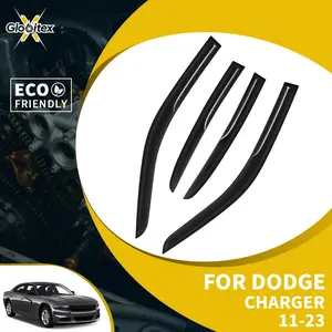 Tape-On Outside Window Visors - 4PCS JDM Mugen Style Mount Wind Deflectors, Sun Rain Guards for 4-Door Sedans (2011-2023)