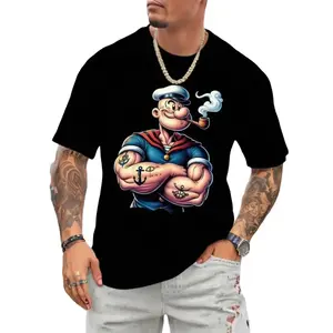 Men's Heavyweight Pirate Graphic T-Shirt - Oversized Loose Fit Round Neck Short Sleeve, Bold Nautical Design with Pirate Ship & Treasure Chest Print, Breathable All-Season Casual & Themed Party Wear, Machine Washable (Ideal for Pirate Costumes )