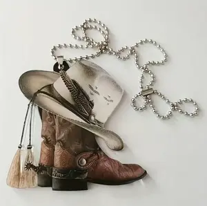Hat Boot Design Car Pendant Durable Acrylic Material Easy Install Rear View Mirror Hanging Decoration for Car Accessories Automotive Unique Style Gift