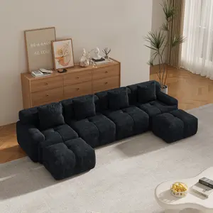 【2 Packages Shipping】 135.4" Sectional Couch Modular Sectional Sofa, Modern U Shaped Couch with 4 Pillows, Deep Seat Boneless Couches for Living Room, Comfy Cloud Couches for Bedroom Apartment, No Assembly