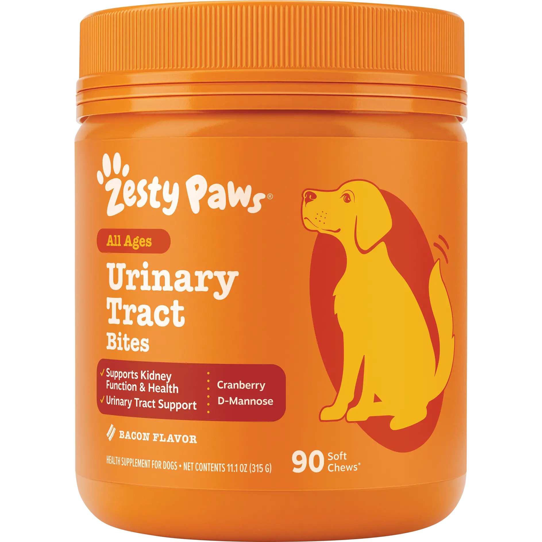 Zesty Paws Urinary Tract Bites for Dogs Soft Chew Pet Treats with Cranberry D-Mannose & Astragalus for Kidney Bladder Health Ut Support Immune Function Premium InCRANable Concentrate Chicken Flavor