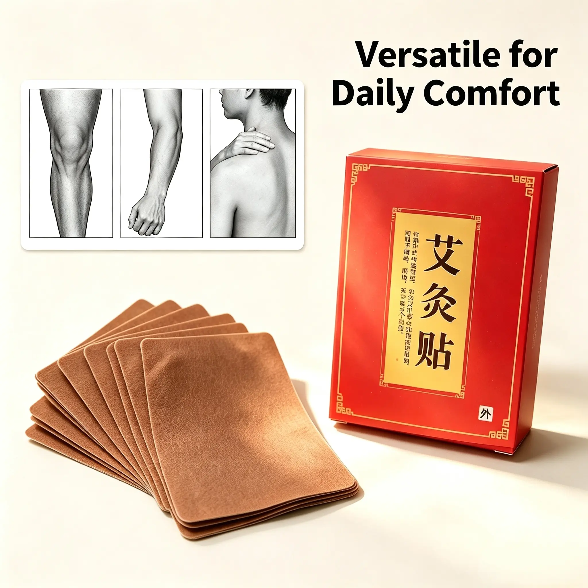 100Pcs Self-Heating Ginger Patch for Lymph and Blood Circula heating pad tion, Hot Compress Pain Relief for Shoulder Neck Waist Back Hand Foot Knee Joint, Stomach Bloating and Muscle Soreness heating pad for cramps