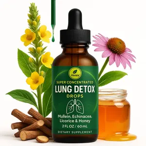 Deep Lung Detox Drops | Mullein Herbal Lung Cleanse — Clear Phlegm & Ease Breathing | Natural Respiratory Support + Immune Boost