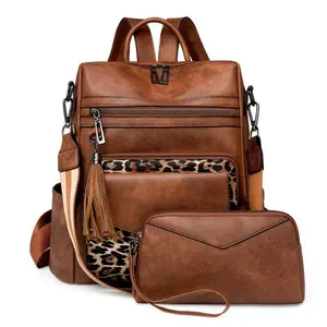 Large Designer Backpack Purse for Women, Fashion Tassel Shoulder Bag, Sports & Outdoor Travel Bag