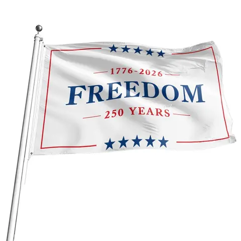 Freedom 250th Anniversary American Flag 3x5 Feet, Freedom 1776-2026 Usa Flag for Independence Day Celebration, Patriotic Decoration, Decorative Banner, Wall Decor Flags, Yard Sign Banner, Decoration Banners