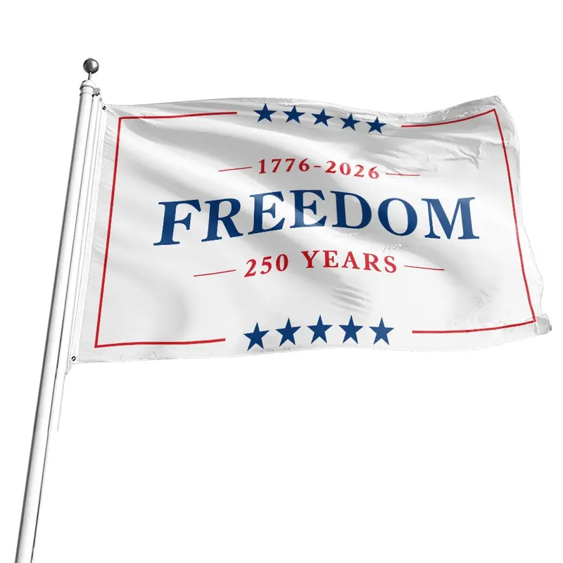 Freedom 250th Anniversary American Flag 3x5 Feet, Freedom 1776-2026 Usa Flag for Independence Day Celebration, Patriotic Decoration, Decorative Banner, Wall Decor Flags, Yard Sign Banner, Decoration Banners