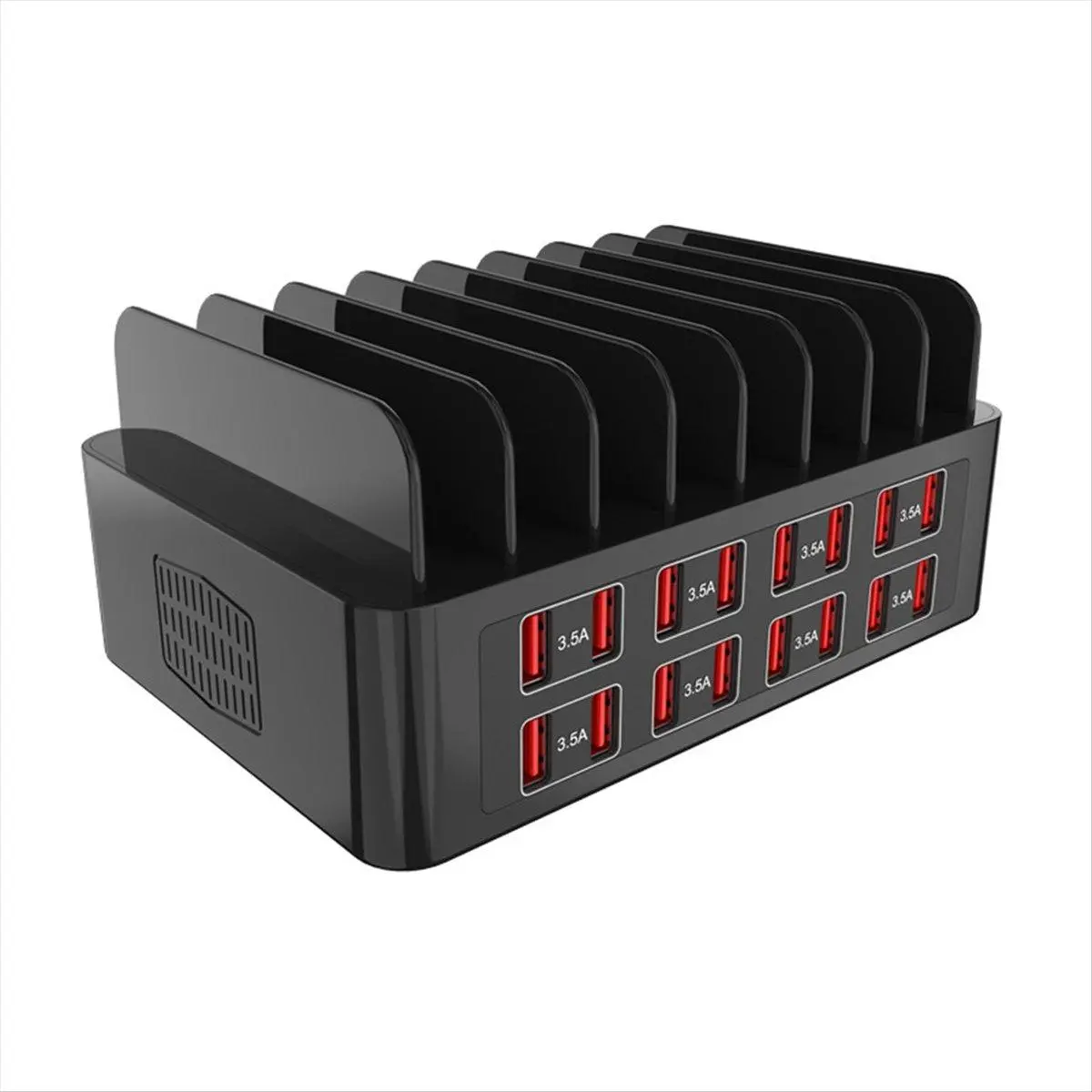 16-Port 150W USB Charging Station, Tabletop Multi-Port Hub with Tablet Stand & ABS Family Organizer, AC110V US Plug for Smartphones & Tablets (Baby & Maternity Nursing & Feeding Accessory), 150W Power