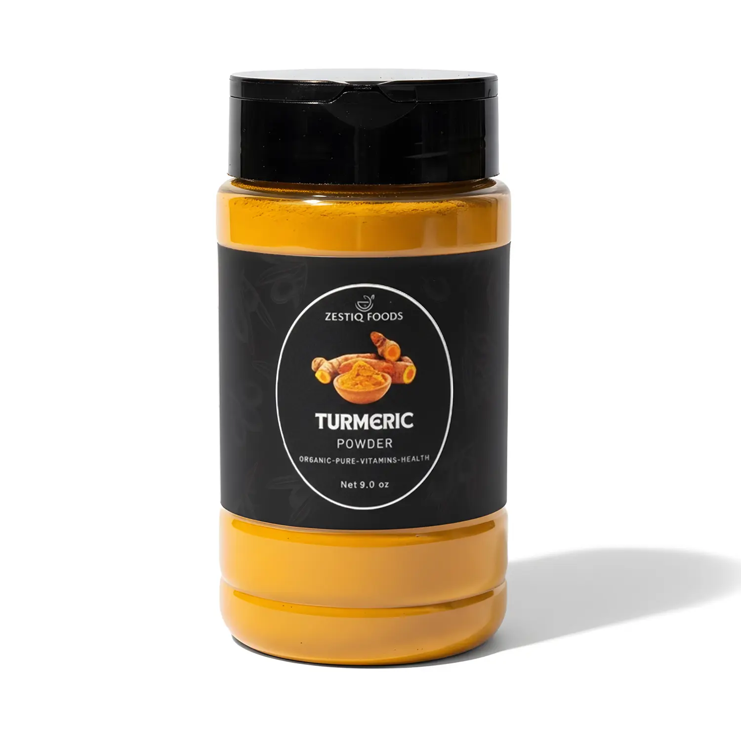Zestiq Foods Premium Quality Certified Organic Turmeric Powder, 9 oz Shaker Jar – Finely Ground Turmeric for Cooking, Seasoning & Everyday Recipes