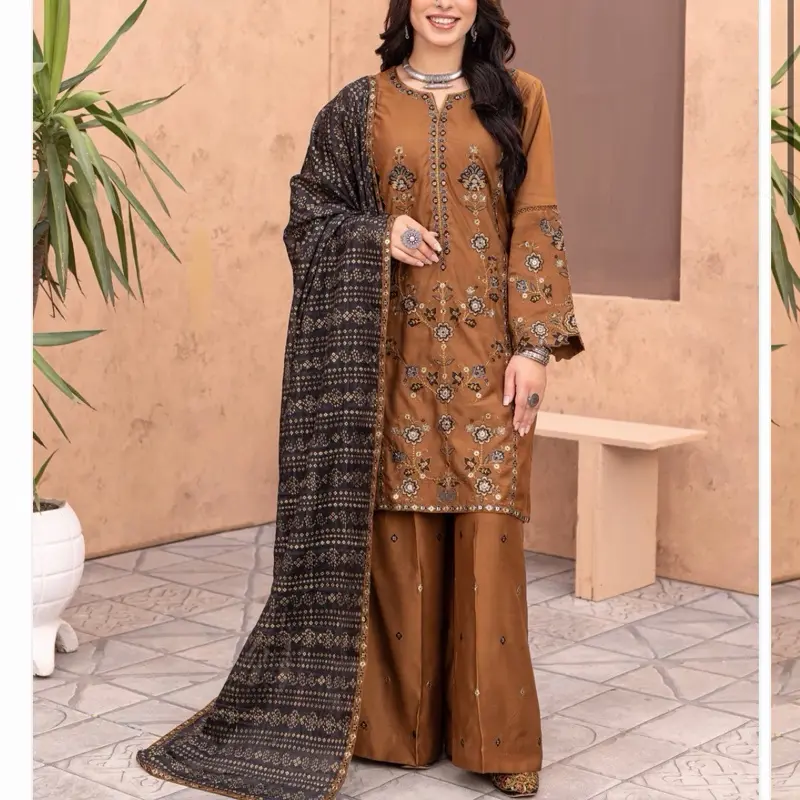 green emerald velvet dress Organza Pakistani Dress in Peach Color Designer Online 2021 – Nameera by  Farooq main image 0
