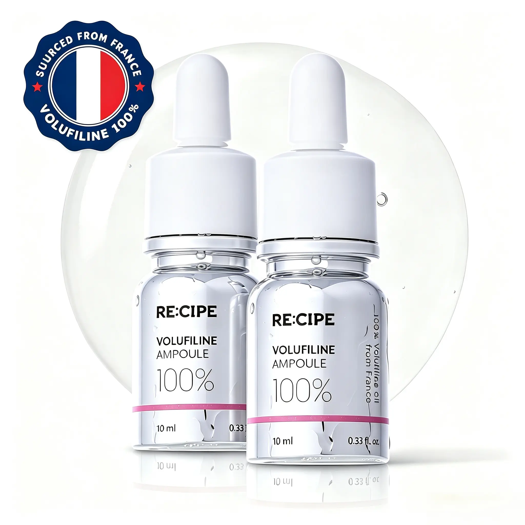 【Buy 1 Get 1 Free】Sederma RECIPE Volufiline 100% Ampoule - French Smooth Lightweight Daily Serum, DIY Skin Care Booster for Face - Hydrating Age-Defying Formula for Resilience (0.33 fl oz)