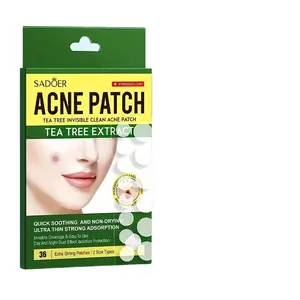 Box Pack 36pcs Water Gel Patches, Invisible Daily Coverage, Lightweight Comfortable, Gentle Breathable, Tea Tree Acne Patch