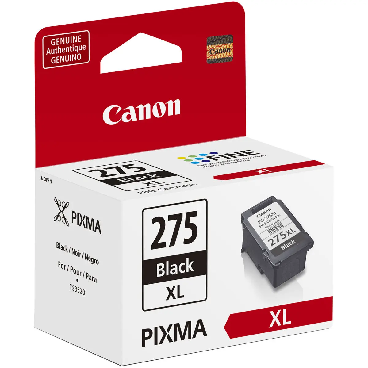 Canon PG-275 XL Black Ink Cartridge for PIXMA TS3520, TR4720 Wireless All-In-One Inkjet Printer