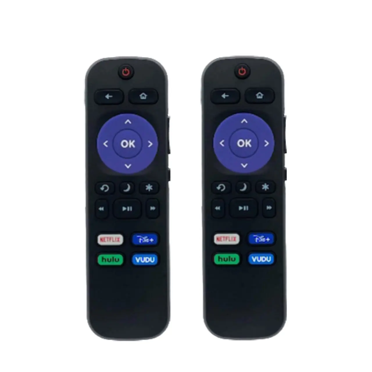 Besia 2-Pack Remote Control Accessories for ONN Roku TV (RC-AFIR 3226000858) with App Keys (Disney, Netflix, Hulu), 1.5V Alkaline Compatible for Models 100012584,100012585,100012586,100012587,100012589,100012590,100018971