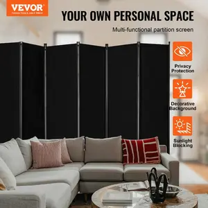Summervibes VEVOR 2FT Room Divider, 3 Panel PET Polyester Soundproof Room Screen, Folding Privacy Divider Portable Partition Divider for Room Separation, Freestanding Room Partitions for Office Study, GreyVEVOR Super Brand Day