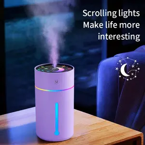 Solve Dry Air, Harsh Light & Safety Worries: Smart Auto-Off Home Travel USB Powered Cool Mist Silent Spray Portable Humidifier with Starry-Design & 7-Color Light, Perfect for Nursery, Bedroom, Office & Travel, Noiseless Humidifier