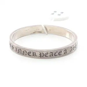 Pre-owned Chrome Hearts Sterling Silver 925 (Ag925) Small Leather Goods Spacer Silver925 Bangle