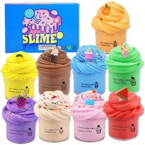Soft, colorful stress-relieving clay - premium scent, ASMR, stress reliever, fidget spinner toy, best-selling cloud slime, cloud dough, shaved ice, butter slime, perfect party gift, holiday present, and birthday present.