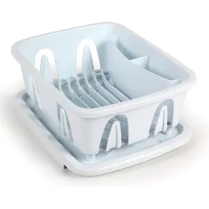 RV Mini Dish Drainer & Tray - Features a Sloped Drain Tray Design, Heavy-Duty Construction, and is Ideal for Small Spaces, Apartments, Boats, and More - White (43511)