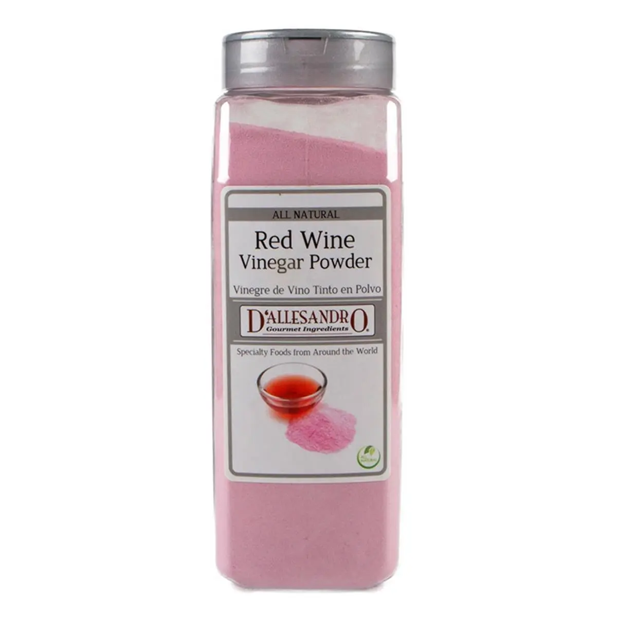 Woodland Foods 299106 Red Wine Vinegar Powder, 16 Ounce Jar, All Natural, 16Oz