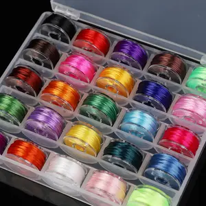 25 Rolls Per Box Elastic Cord for Bracelet Making, Durable Rainbow Elastic String, High Stretch Bead Cord for Necklace Jewelry Making, DIY Beading Accessories