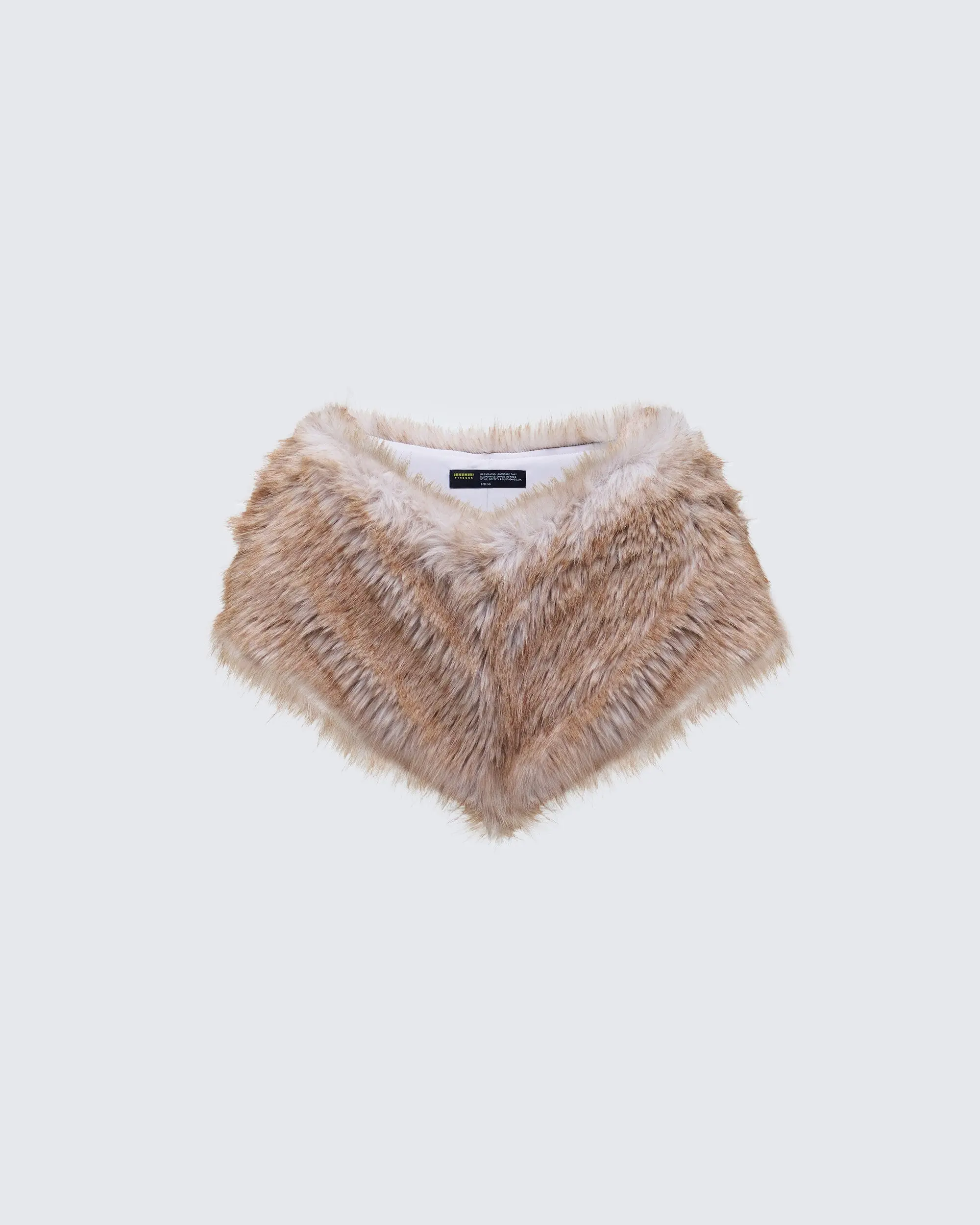Women's Brown Polyester Plush Faux Fur Micro-Length Hot Shorts - Triangle Wrap Bottoms with Hook-and-Eye Closure, S, Tights-Over Style, Multi-Size Available Including 3X, XS Fit Option