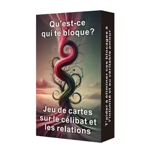 French Soulmate Tarot Cards, What's Blocking You? Love Oracle Cards, Singles Relationship Oracle Deck for Beginners, 80-Cards
