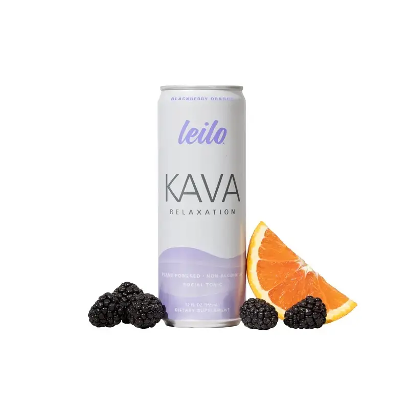 Leilo Kava Relaxation Drink Variety Pack - 12 Cans, 3 Flavors, Non-Alcoholic Sport Functional Beverage with Kava & L-Theanine